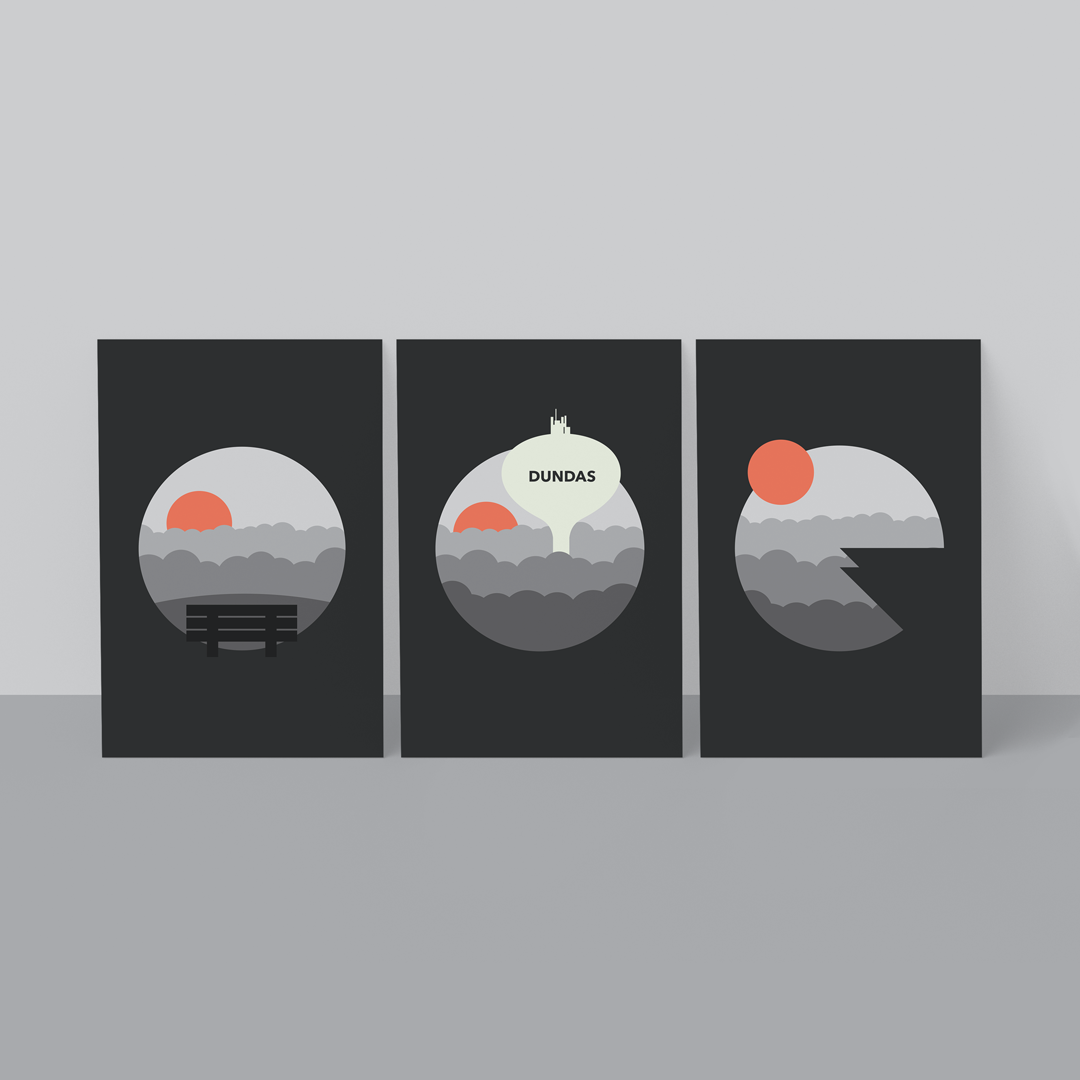 Dundas Landscapes 4x6 Postcard Series 1 - Greyscale