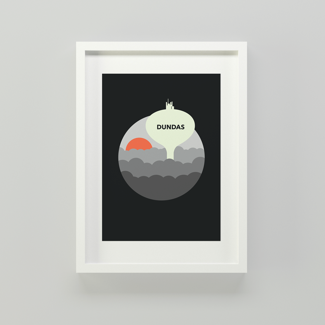 Dundas Landscapes 4x6 Postcard Series 1 - Greyscale