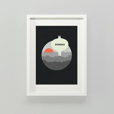 Dundas Landscapes 4x6 Postcard Series 1 - Greyscale
